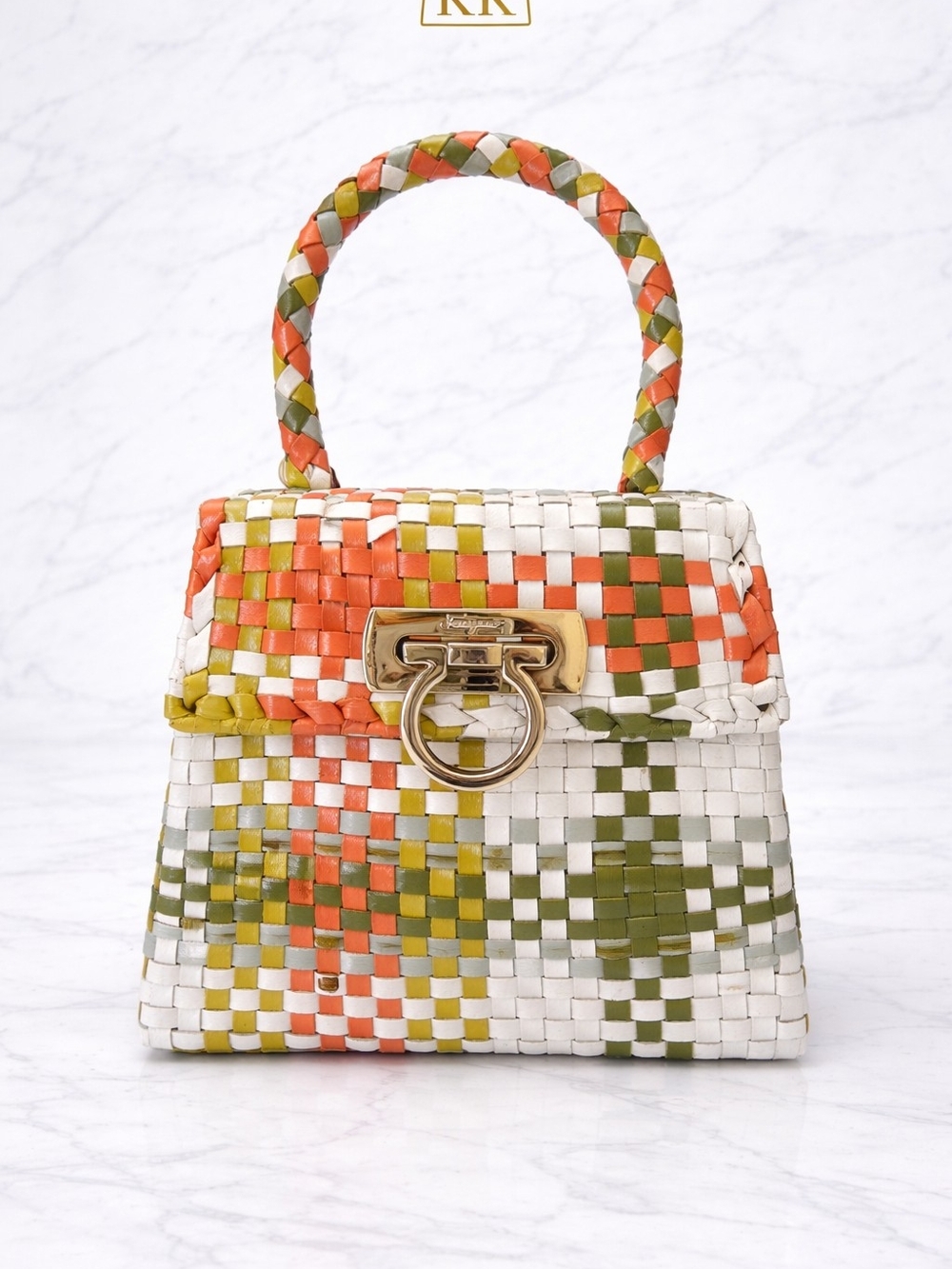 Salvatore Ferragamo Intrecciato Gancini Handbag
